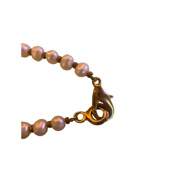 VTG Auth Mix Pearl Freshwater Pearl Necklace Bracelet Goldplated Charm Extender - Picture 5 of 13